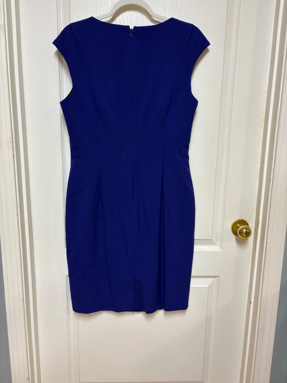 Calvin Klein Blue Cap Sleeve Sheath Dress - Picture 3 of 5